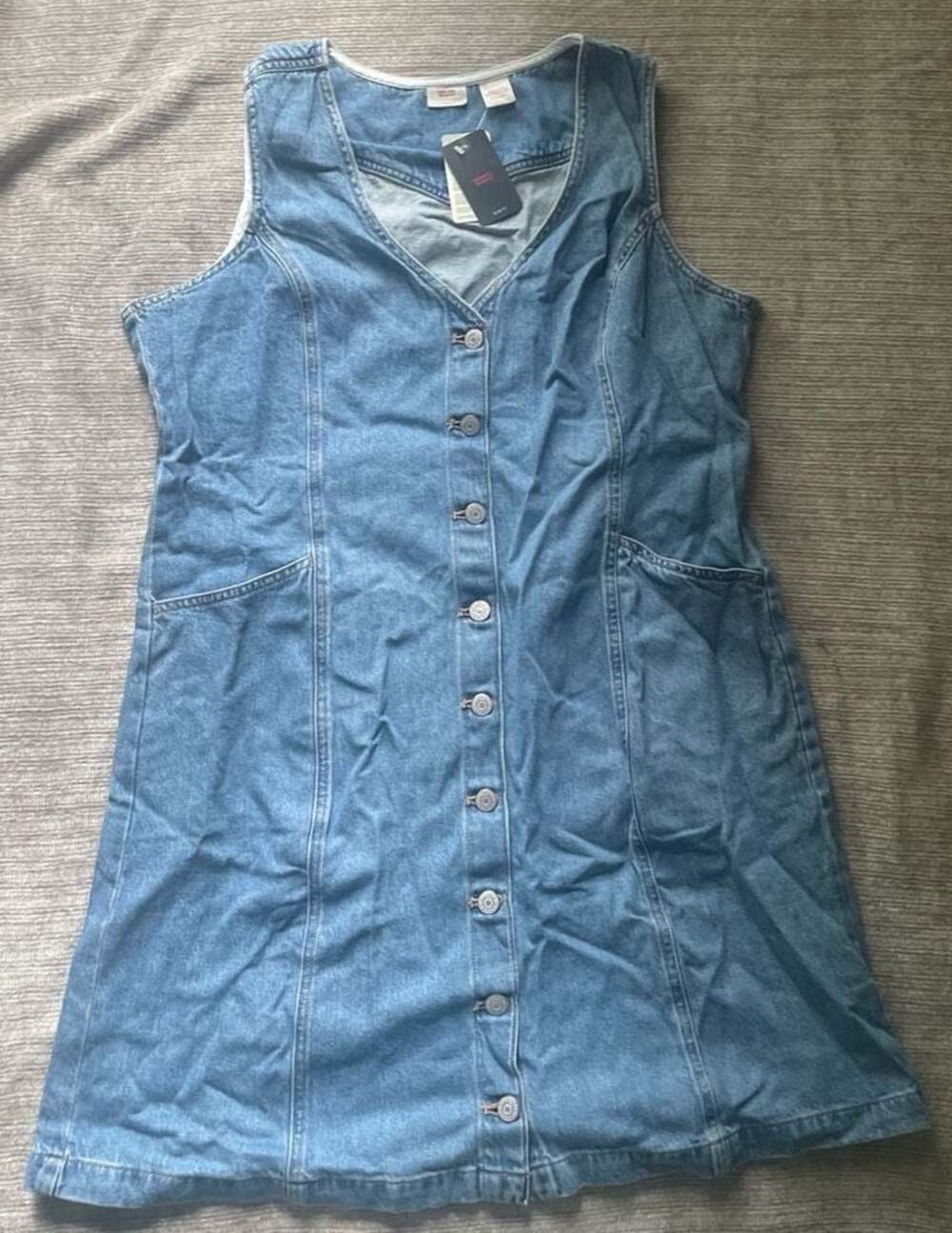 Levi's Vianna Slim Fit Button-Down Denim Vest Dress XXL